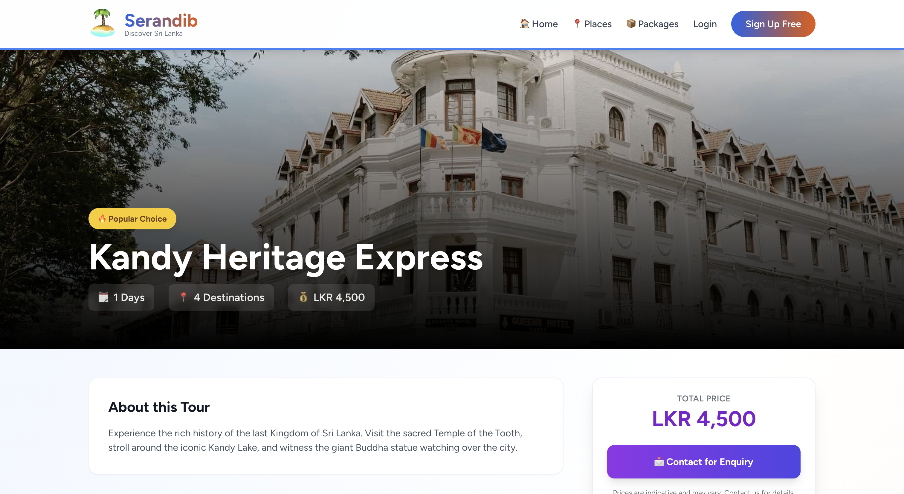 Serandib Thematic Packages